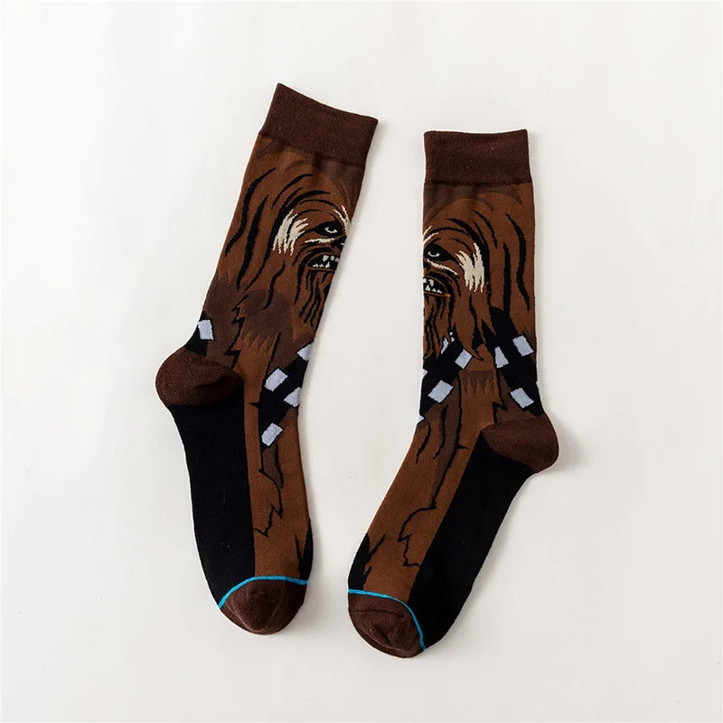 Star Wars Cosplay Socken – Lustige Yoda, R2-D2, Wookiee & Jedi Designs