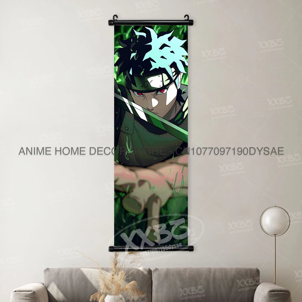 Naruto Posters Scroll Wall Decor Anime Hanging Nara Shikamaru Art Paintings Orochimaru