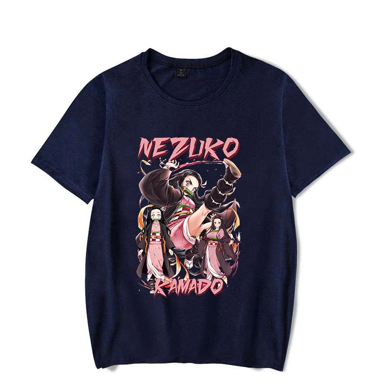 T-shirt graphique Kamado Nezuko pour femme, mode décontractée d'été
