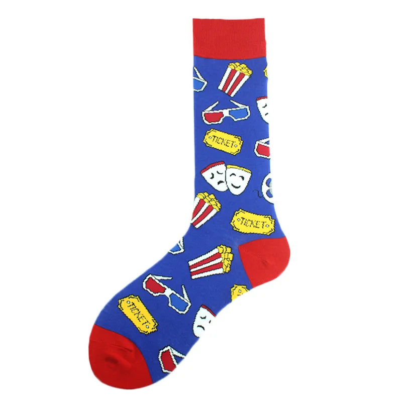 Fröhliche, lustige Unisex-Socken – Medizinische Zähne und Schafmuster, Hip-Hop-Skateboard-Stil