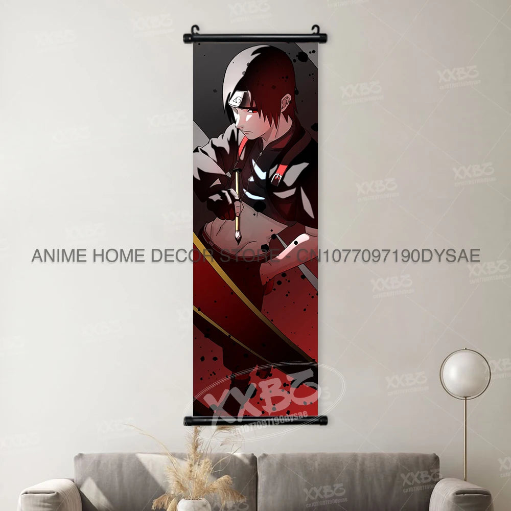 Naruto Posters Scroll Wall Decor Anime Hanging Nara Shikamaru Art Paintings Orochimaru