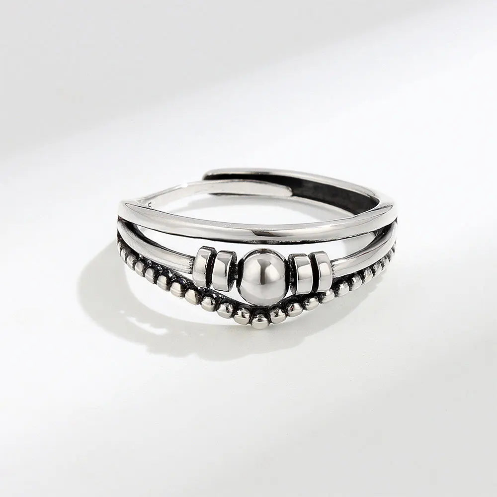 SMJEL Anti-Stress-Angst-Fidget-Spinner-Ring – verstellbarer rotierender Schmuck für Frauen | Entspannung und stilvolle Geschenke