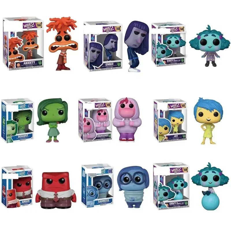 Inside Out2 Actionfigur Spielzeug Freude Wut Angst Ekel Modell Figuren