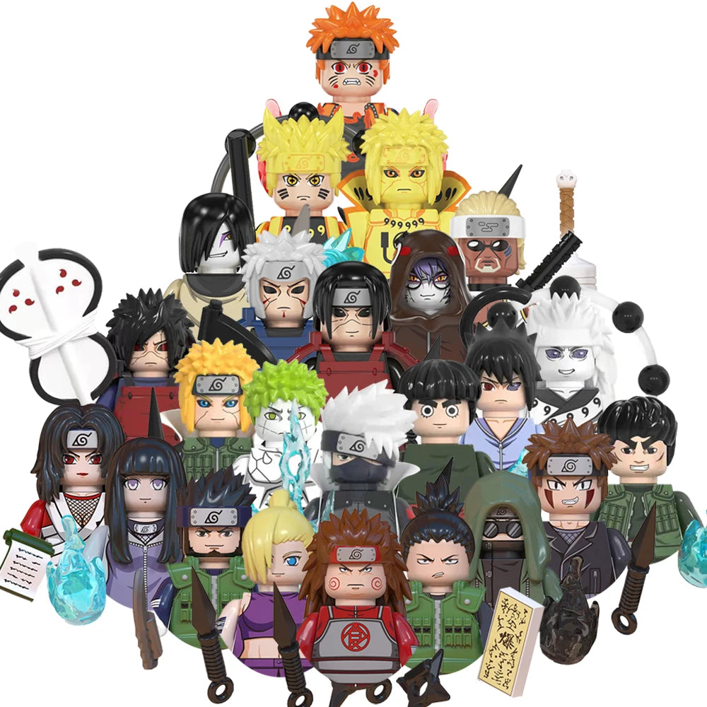 24PCS Anime Cartoon Mini Brick Figuren – Kompatibler Baustein zu