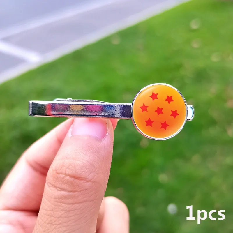Boutons de manchette FIMAODZ Anime 7-Star Ball – Superbe design en cabochon de verre avec dragon et loup