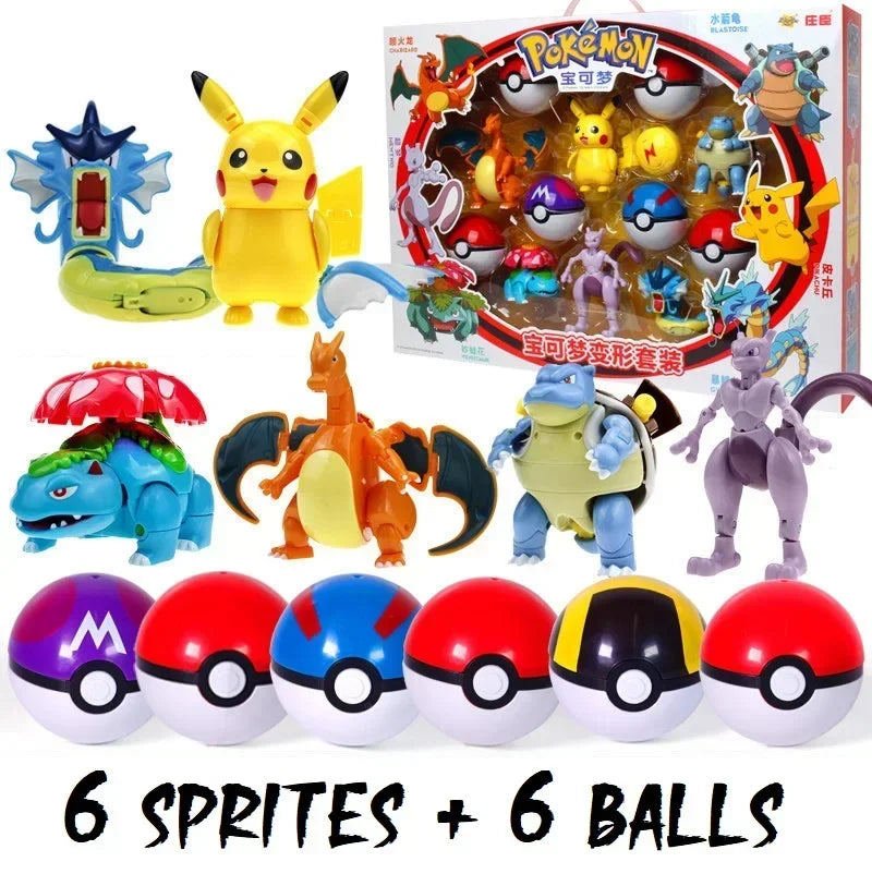 Pokemon Ball Variante Spielzeug Modell Pikachu Jenny Schildkröte Tasche Monster Action Figur Spielzeug