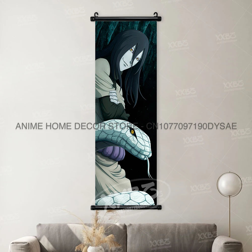 Naruto Posters Scroll Wall Decor Anime Hanging Nara Shikamaru Art Paintings Orochimaru