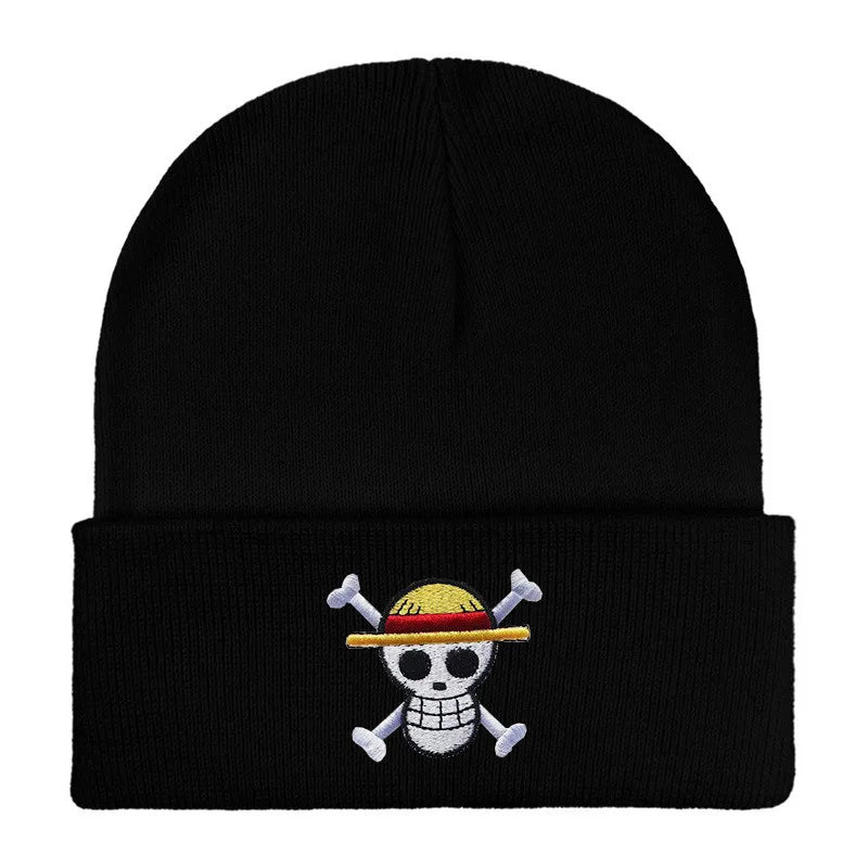 Luffy-Bucket-Hat – Modischer Unisex-Anime-Panamahut für Männer und Frauen, warme, lässige Bob-Cap für den Winter