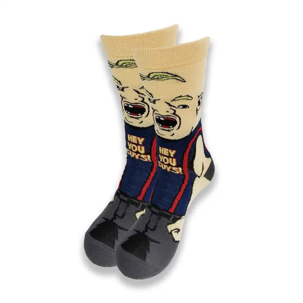 Neue lustige Cartoon-Anime-Socken – 200-Nadel-Baumwolle, atmungsaktiver Hip-Hop-Stil für Männer und Frauen