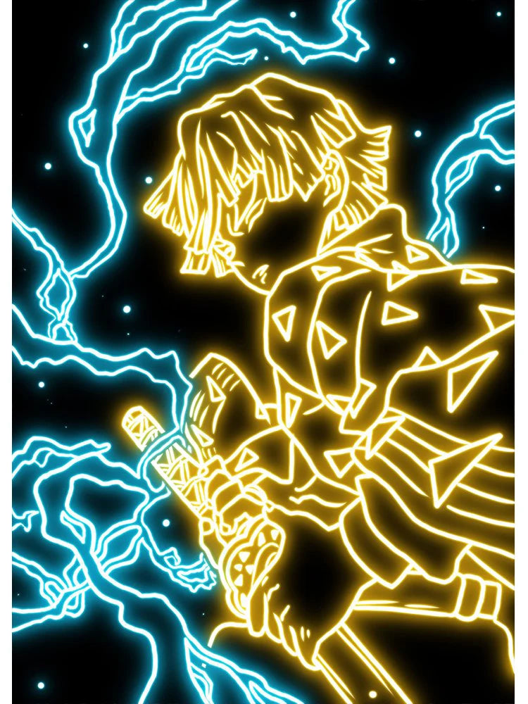 Neon-Stil Poster Leinwand Malerei Japan Anime Cartoon Figur Wandkunst für Wohnzimmer Home Decor ungerahmt