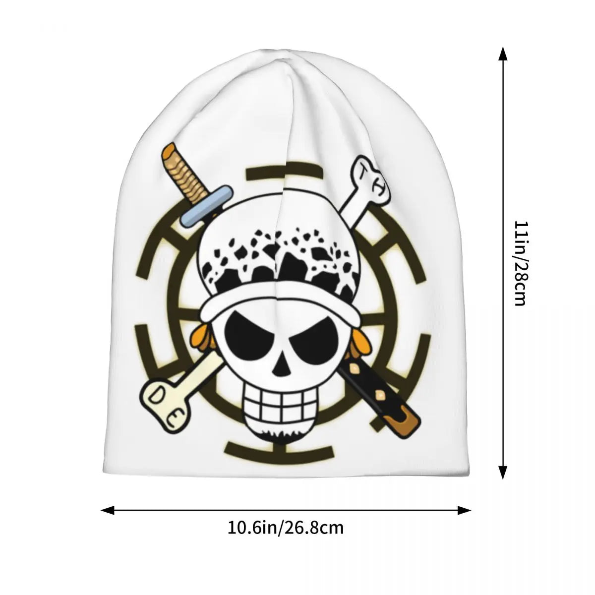 Trafalgar Law One Piece Cap – Anime Fashion Unisex Ski Skullies Beanie | Warme elastische Thermomütze für den Frühling