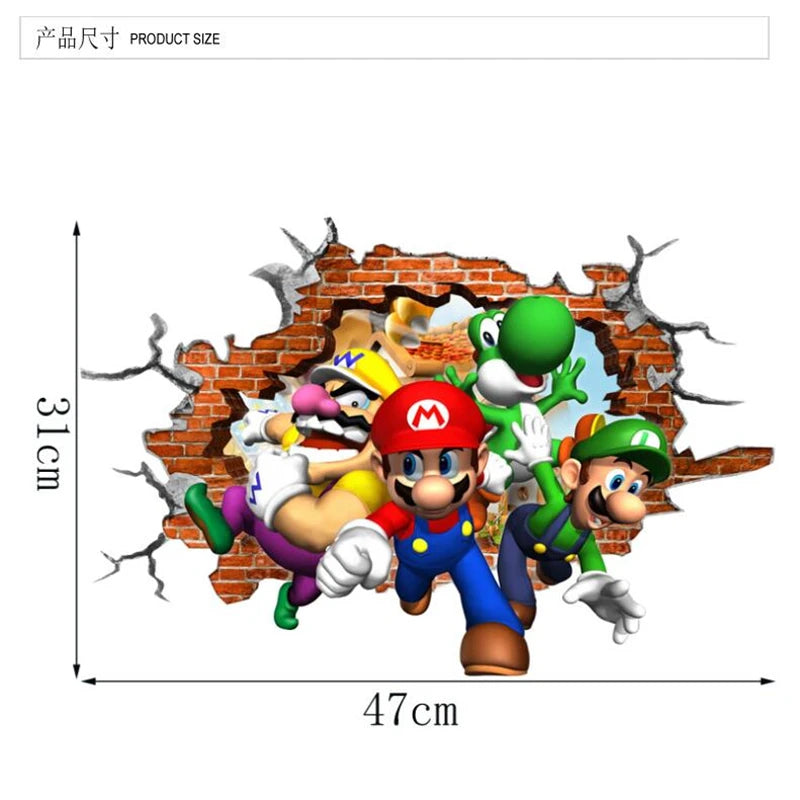 3D Cartoon game wall sticker wall decoration