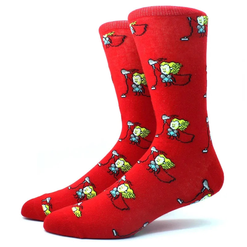 1 Pair Anime Movie Cotton Crew Socks – Role-Playing Calf Socks