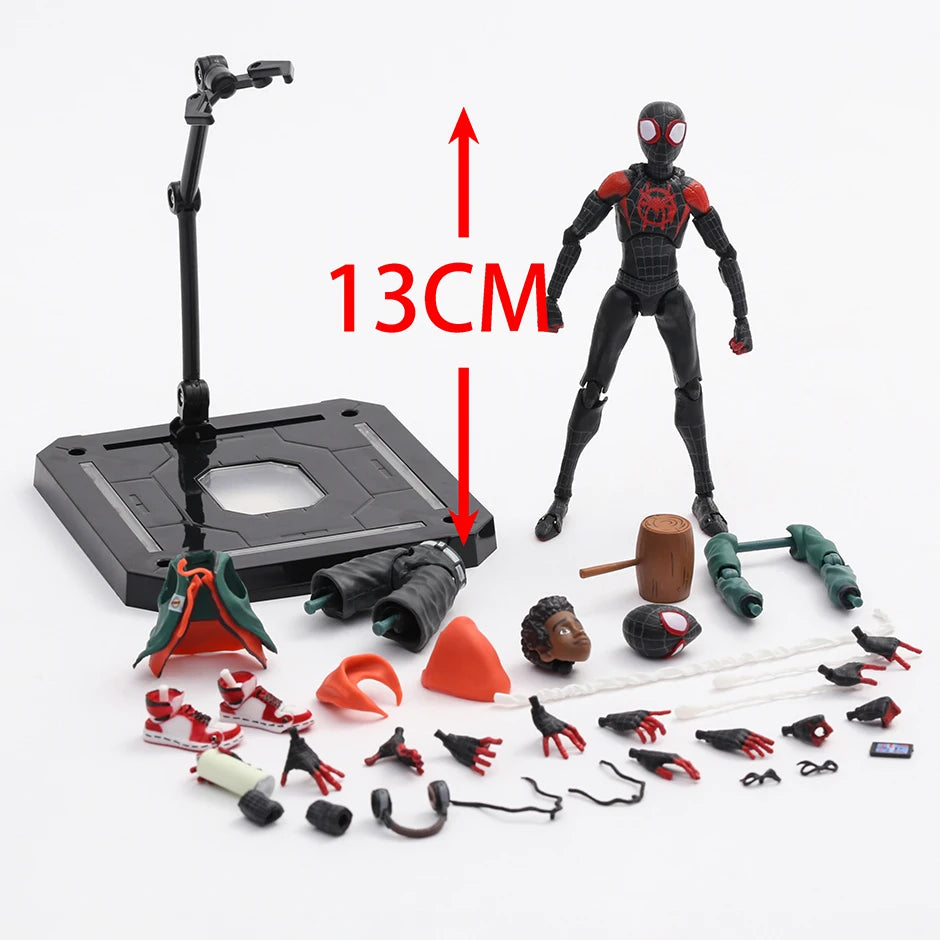 Sentinel Miles Morales SV-Actionfigur – Spider-Man Into the Spider-Verse Sammlermodell, Spielzeug und Geschenk