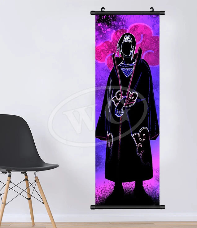 Bandai Anime Canvas Naruto Painting Kakashi Picture Hanging Scrolls Home Decor Wall Artwork