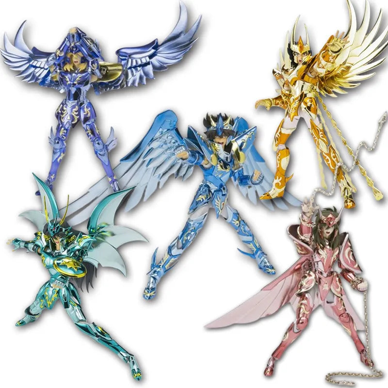 19 cm große Anime-Figur von Saint Seiya – Phoenix Ikki, Hyoga, Seiya und Shiryu zum Sammeln