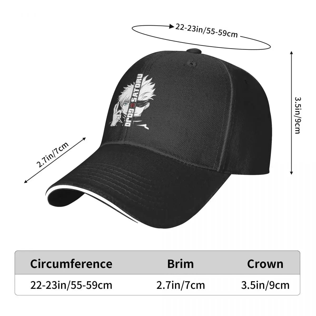 JJK Gojo Satoru Anime Baseball Cap - Fashion Adjustable Sun Hat