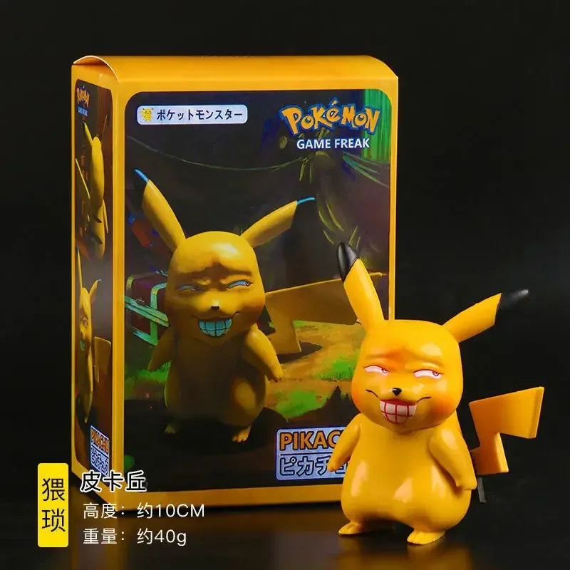 TOMY Pokemon Lustige Freak Pikachu Bulbasaur Anime Action Figur Modell Spielzeug