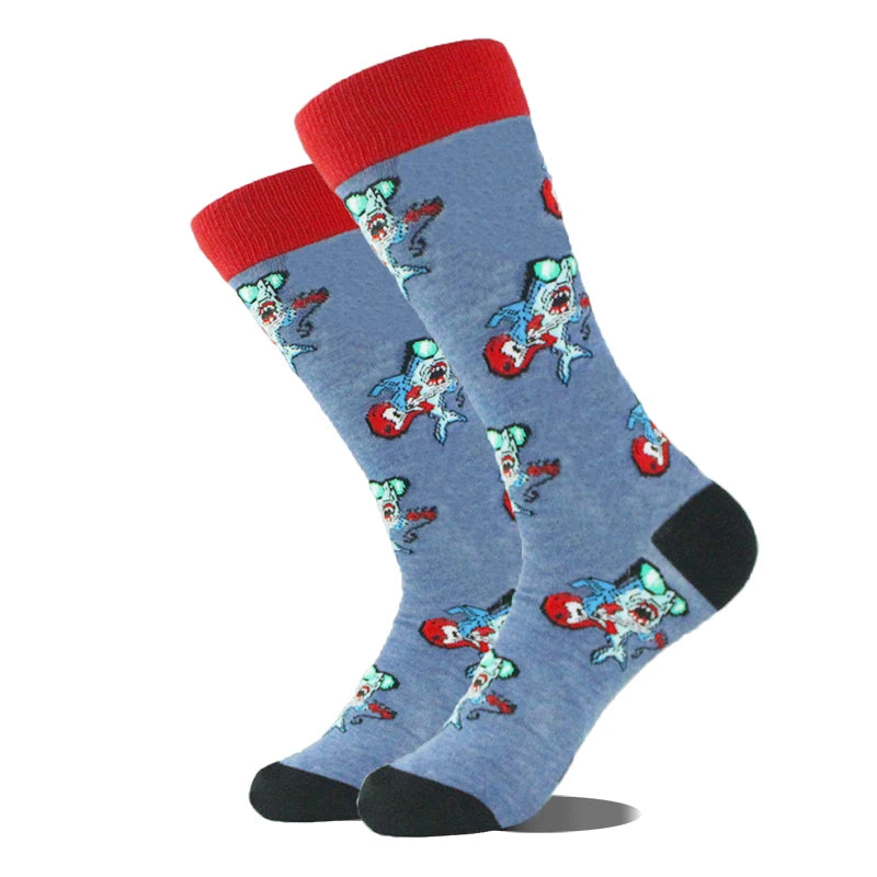 Alien Design Hund Panda Hai Pinguin Frosch Skarpetki Sokken Hip Hop
