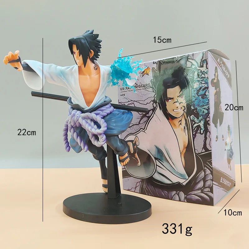 Bandai 20cm Naruto Anime Sasuke Figur Aktion Uchiha Cartoon Spielzeug