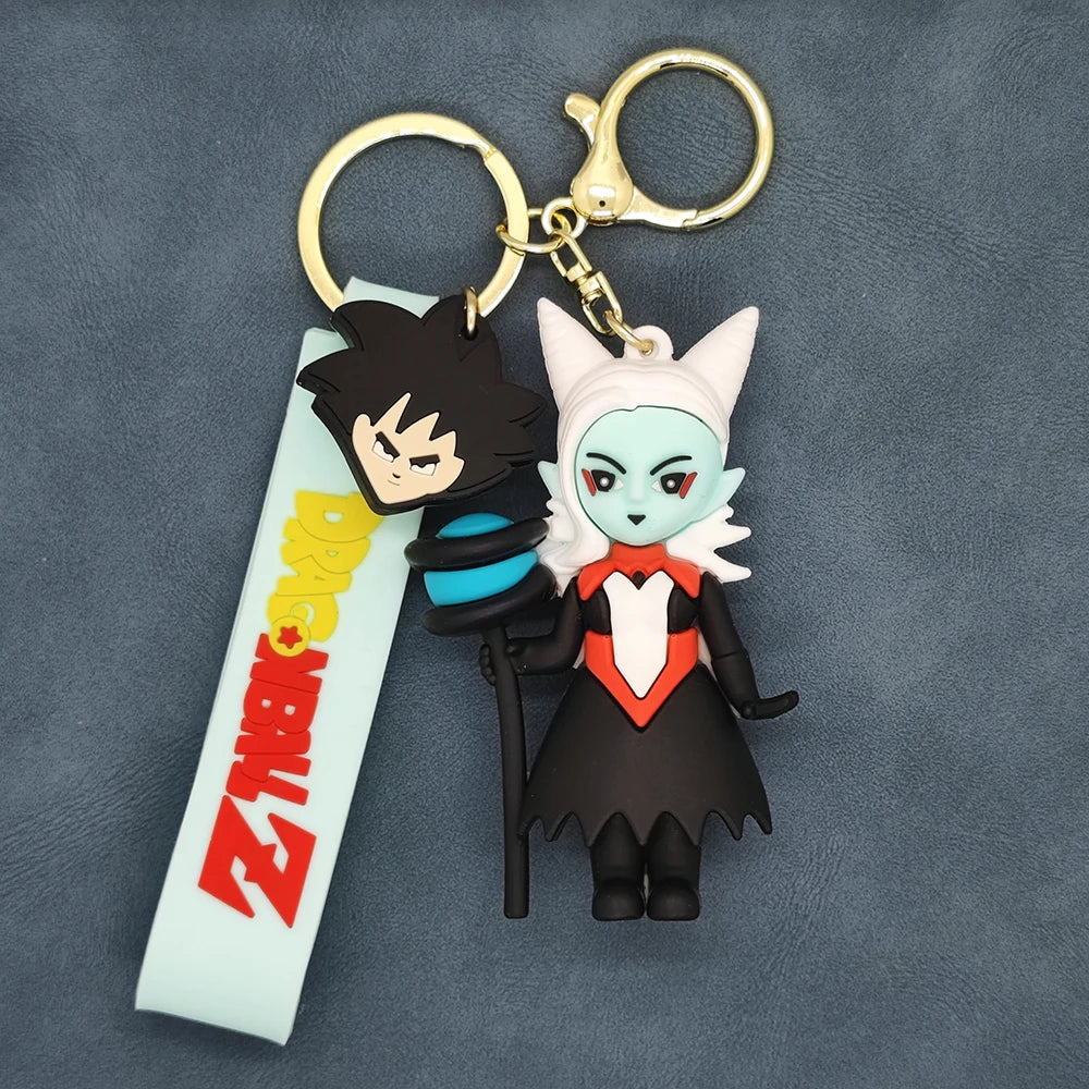 Anime Dragon Ball Keychain Fashion Jewellery Action Figures PVC Key Ring Bag Pendant
