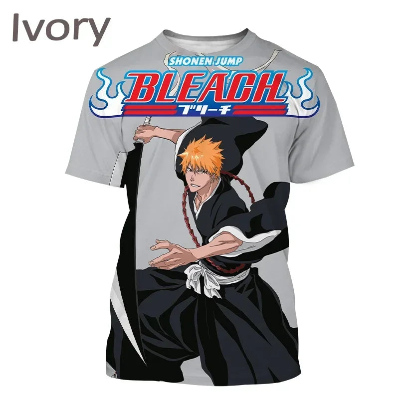 T-shirt imprimé en 3D Kurosaki Ichigo unisexe BLEACH Anime Cosplay