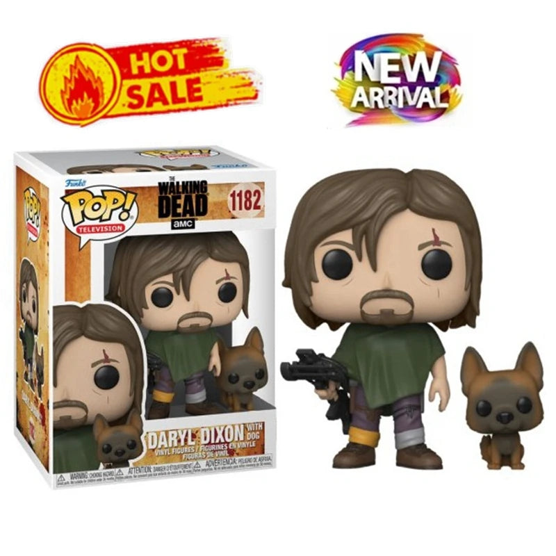 Neu Funko Pop! The Walking Dead Daryl Mit Hund Actionfigur Puppenspielzeug Vinyl