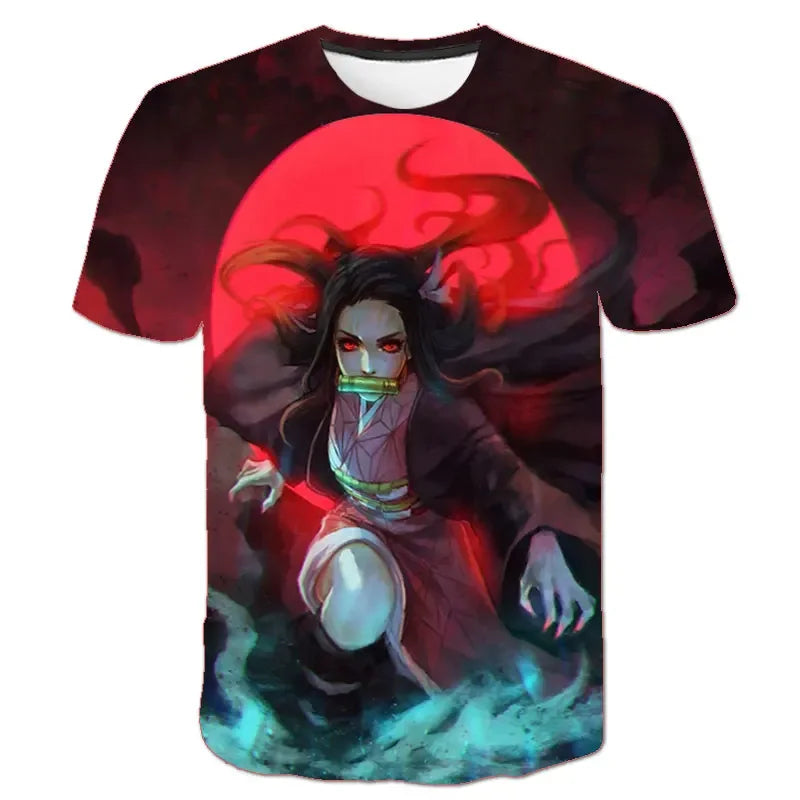 T-shirt imprimé 3D Demon Slayer Rengoku Kyoujurou