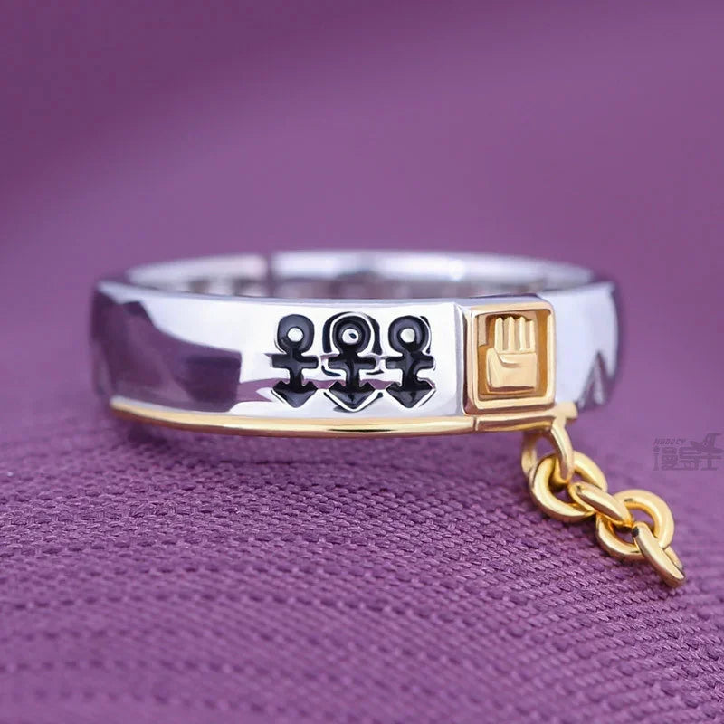 JoJo's Bizarre Adventure Kujo Jotaro Ring - Verstellbarer Cosplay-Schmuck für Unisex-Geschenke