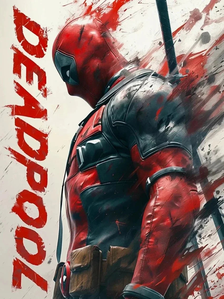YOUQU Diamantmalerei Kunstfiguren Stickerei Kreuzstich „Deadpool“ Diamantmosaik Heimdekoration