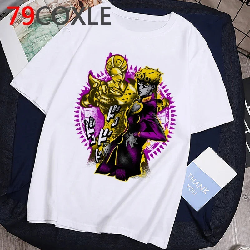 JoJo's Bizarre Adventure T-Shirt, lustiges Cartoon-Anime-Grafik-T-Shirt