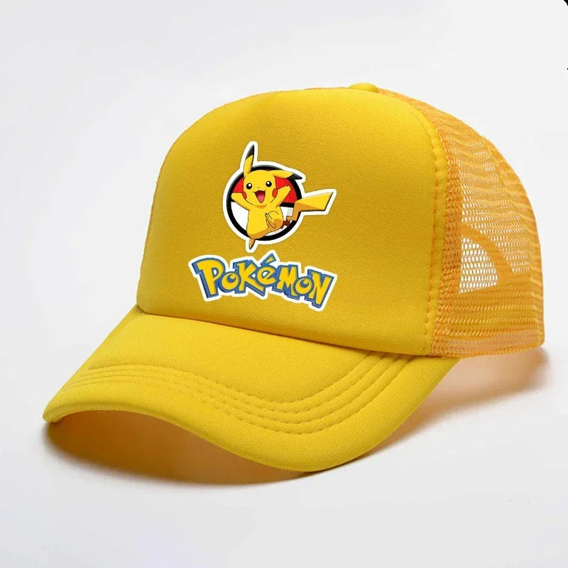 Neue Pokémon Pikachu-Baseballkappe für Kinder – Sommermütze aus Mesh für den Außenbereich, Partygeschenk und Spielzeug