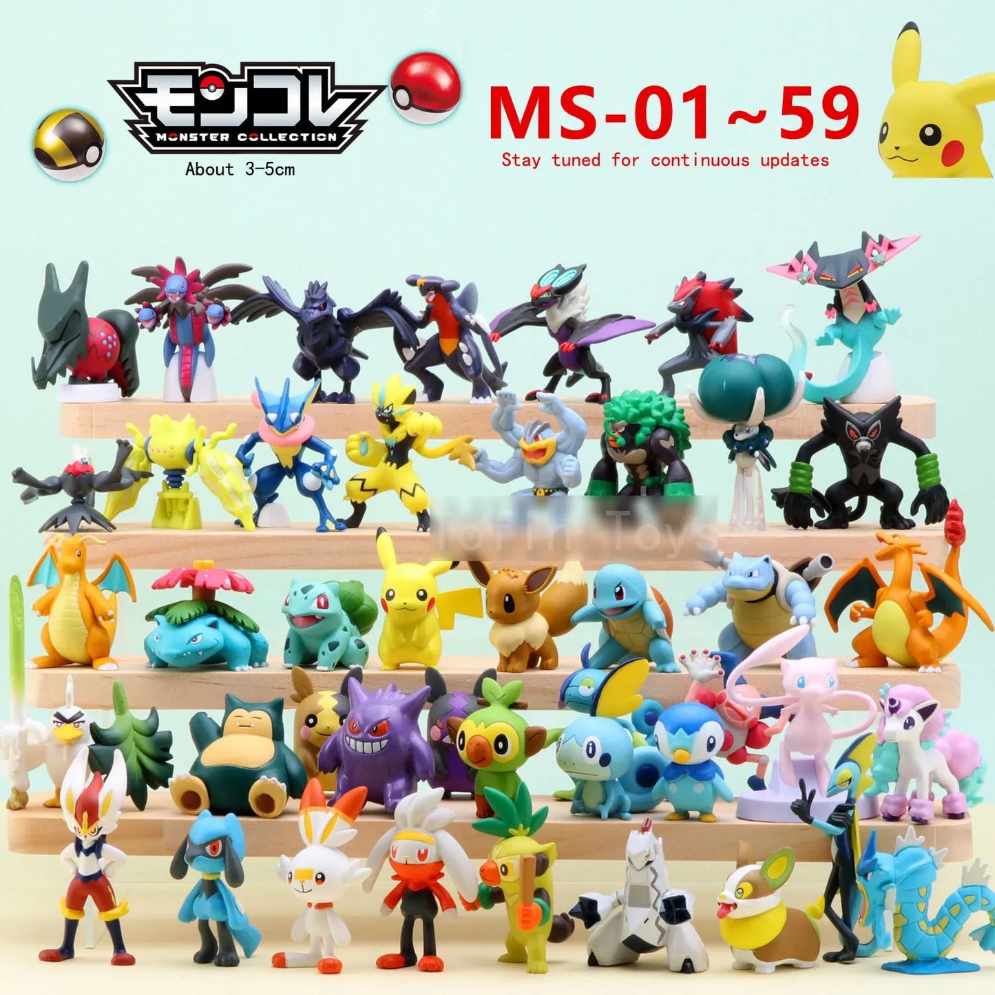 Figurines miniatures Pokémon Moncolle de Takara Tomy Tomica – Jouets de collection en résine de 3 à 5 cm
