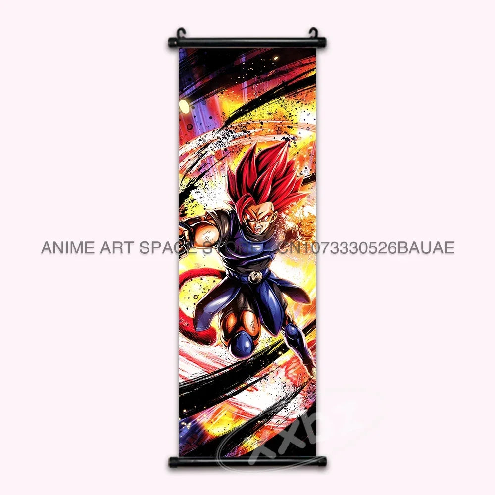 Dragon Ball Z Hanging Paintings Room Decorative Poster Anime Saiyan Scrolls Picture Wall Art