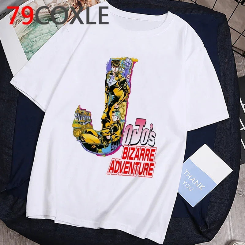 JoJo's Bizarre Adventure T-Shirt, lustiges Cartoon-Anime-Grafik-T-Shirt