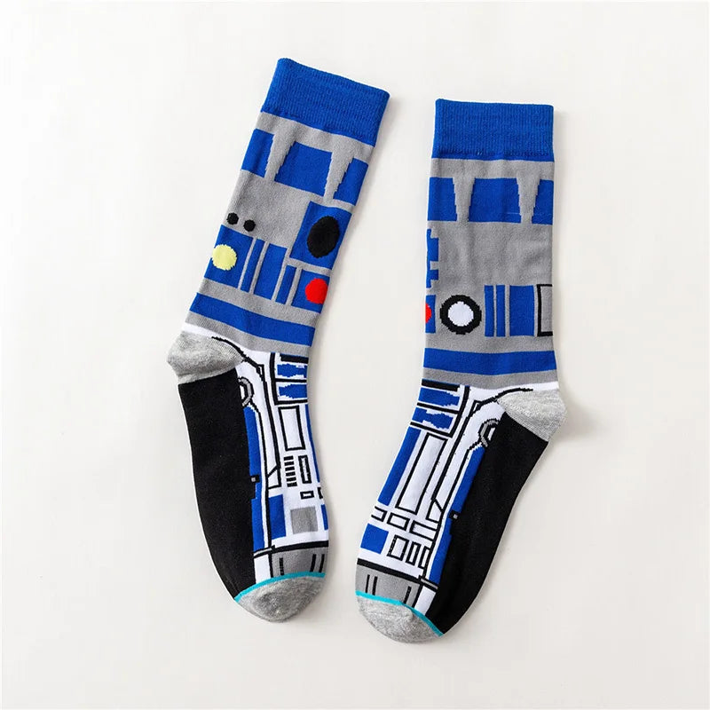 Herbst-Winter-Star Wars-Socken – Meister Yoda, R2-D2, Wookiee & Jedi Cosplay (Größe 37-45)
