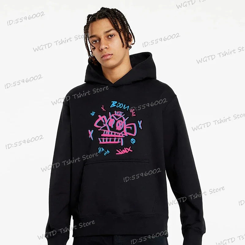 Arcane Jinx Anime Hoodie – Lässiger Pullover für Männer und Frauen, Streetwear für Spieleliebhaber und Fans