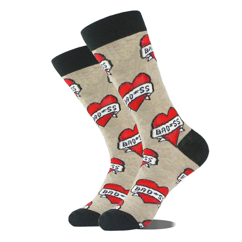 Chaussettes pour hommes Dinosaure Astronaute Planète Crew Harajuku