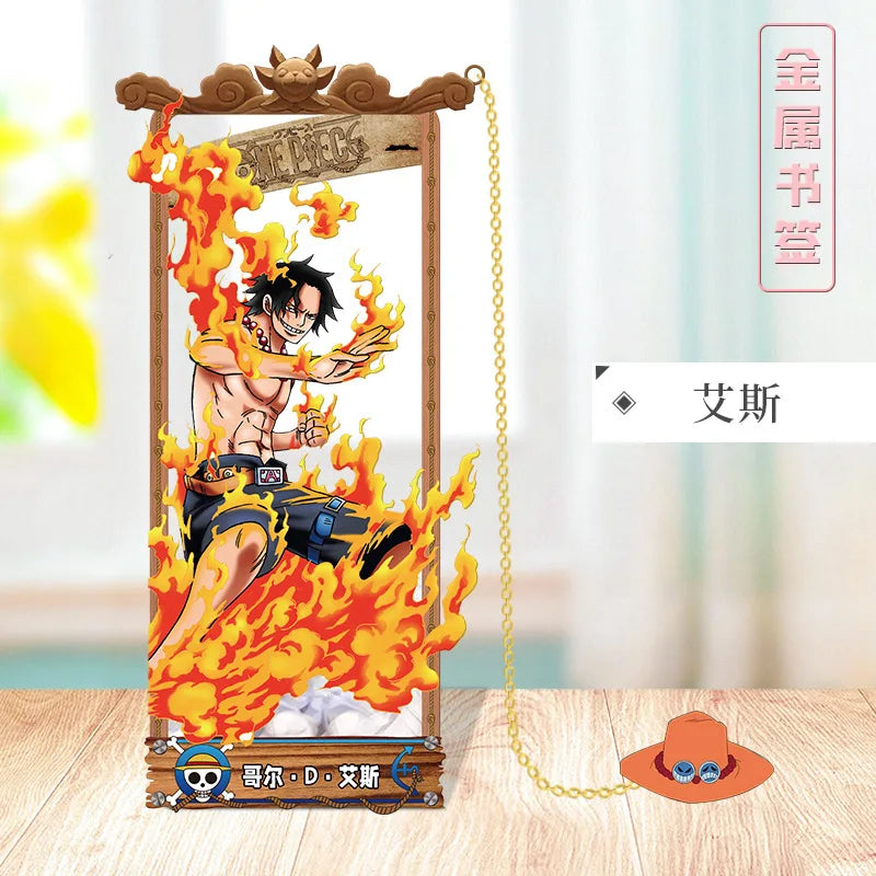 ONE PIECE Metal Bookmarks with Various Cartoon Characters for Cosplay