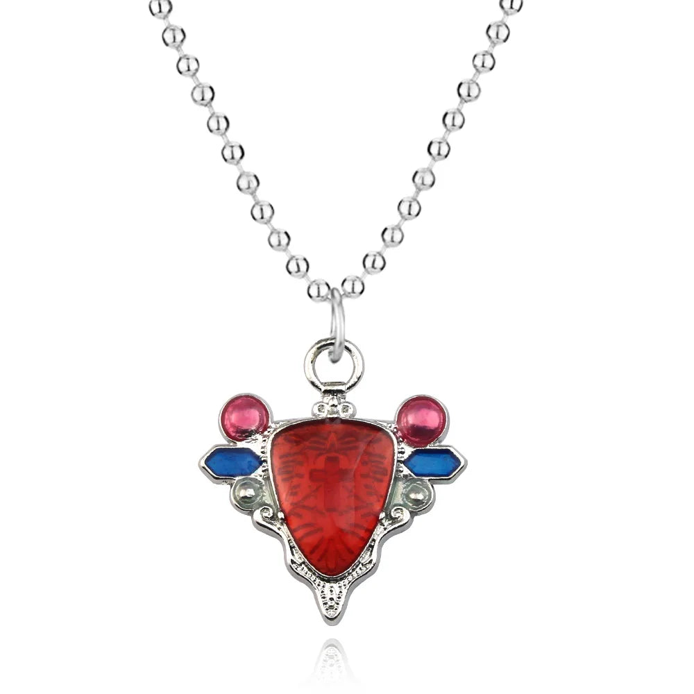 Collier avec pendentif en boule d'acier de l'anime JoJo's Bizarre Adventure - Bijoux pour les fans de Gyro Zeppeli Cosplay Ball