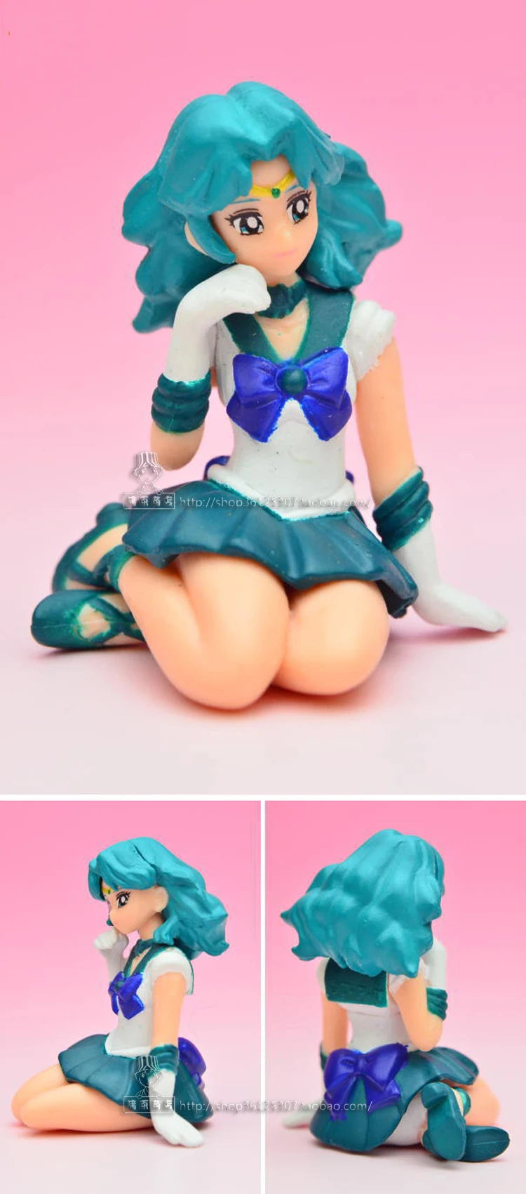 Figurines Capsule Gacha Sailor Moon – Pendentif Sailor Jupiter, Mercure, Mars et Meiou Setsuna
