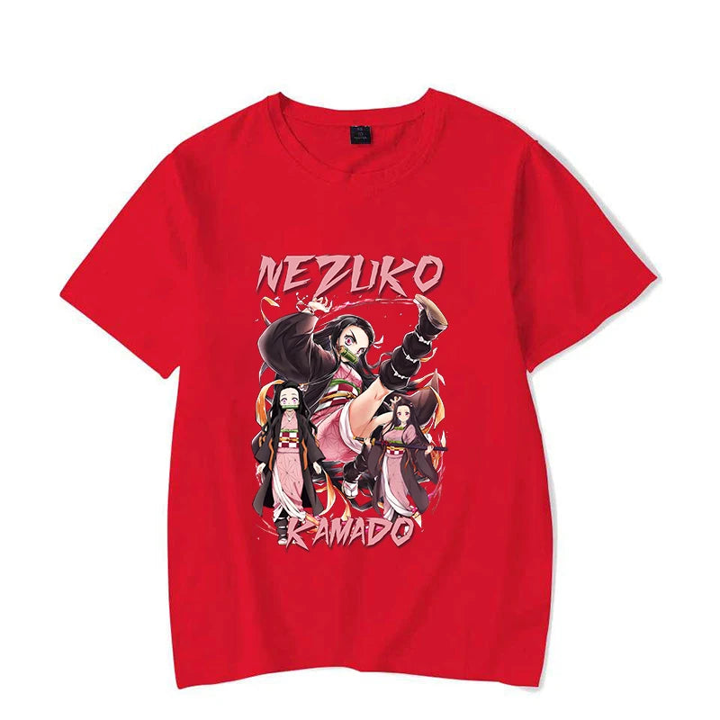 T-shirt graphique Kamado Nezuko pour femme, mode décontractée d'été