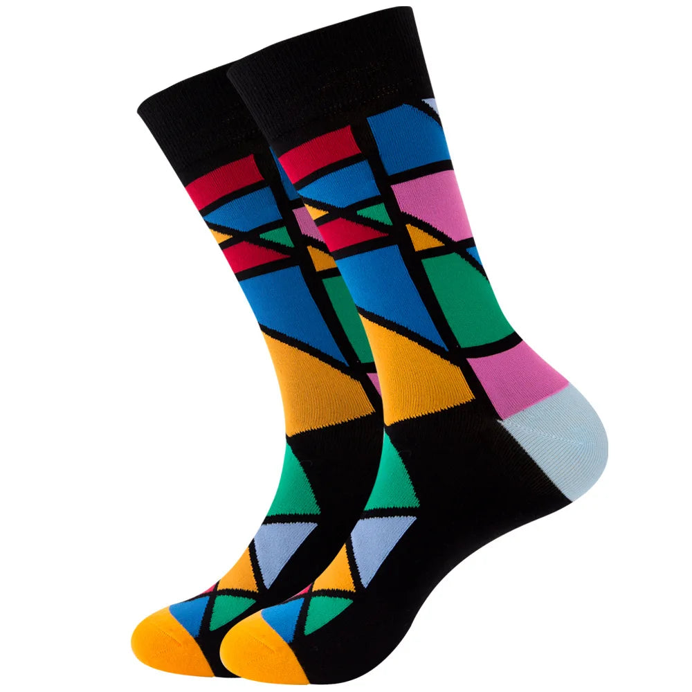 Neuartige Cartoon-Socke aus gekämmter Baumwolle, lustige Crew-Hip-Hop-Socken, dicke lange Socken
