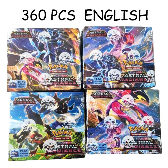 324/360 PCS Pokemon Karten 151 Surging Sparks Stellar Crown Deck Box Pikachu Englisch Karte Spielzeug