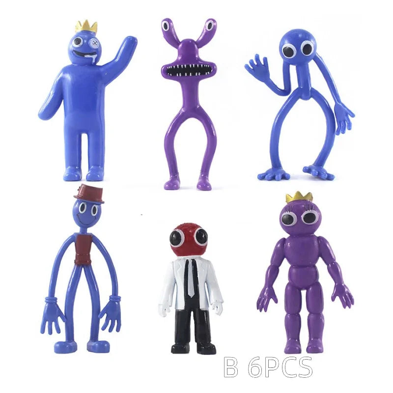 Figurines de monstres bleus Kawaii, jouets pour enfants