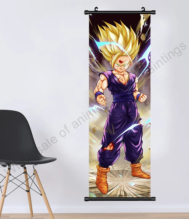 Canvas Hanging Scrolls Poster Home Decor JK Anime Print Dragon Ball Z