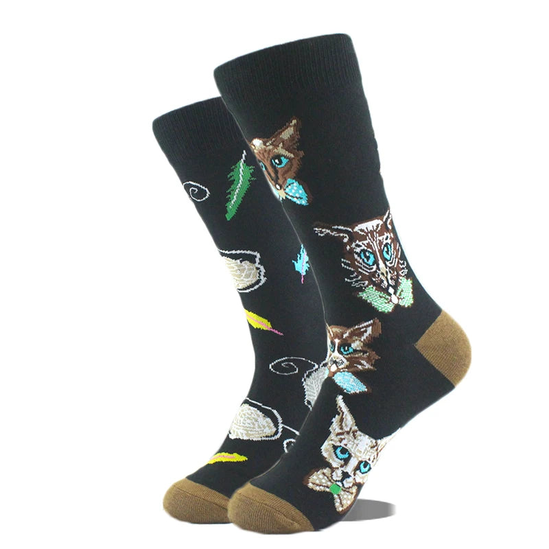 Baumwolle Glücklich Lustige Socken Männer Alien Planet Shark Verrückte Design Sokken