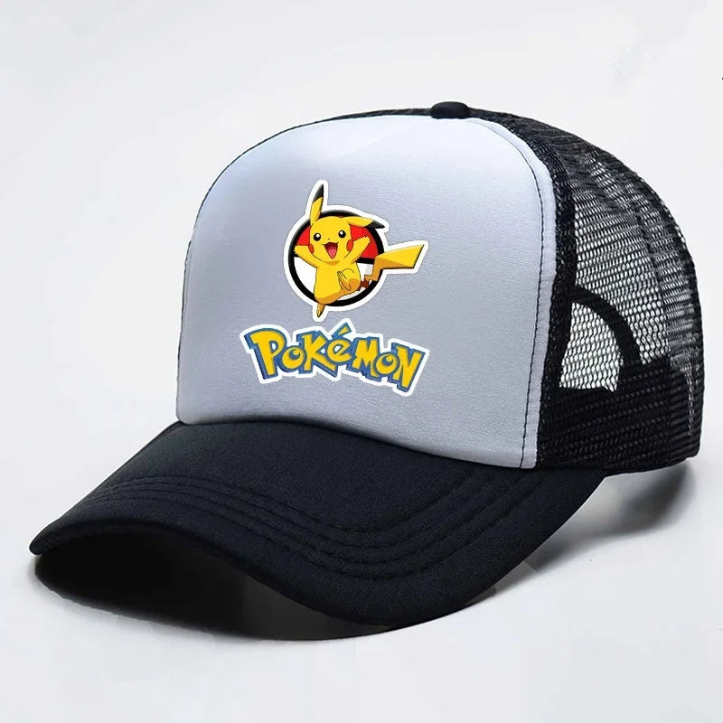 Neue Pokémon Pikachu-Baseballkappe für Kinder – Sommermütze aus Mesh für den Außenbereich, Partygeschenk und Spielzeug