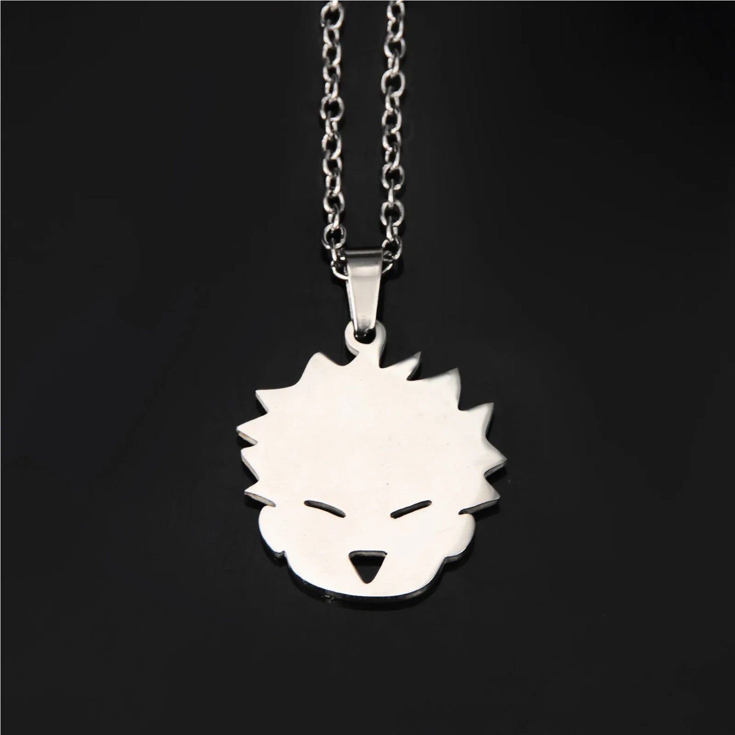 Jujutsu Kaisen Neko Gojo Satoru Halskette – Kawaii Katze Edelstahl Anhänger, Anime Schmuck Geschenk für Fans