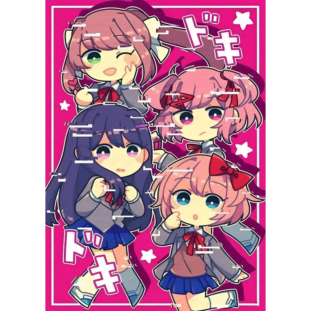 Spiel Doki D-Doki L-Literatur Club Anime Poster Klebewand Kunst Home Decor